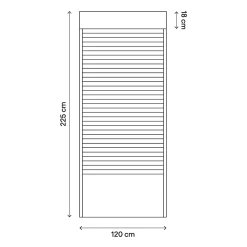 Fortia Volet Roulant<Volet roulant uPVC blanc - ouverture manuelle par sangle - - l.120 x H.225 cm
