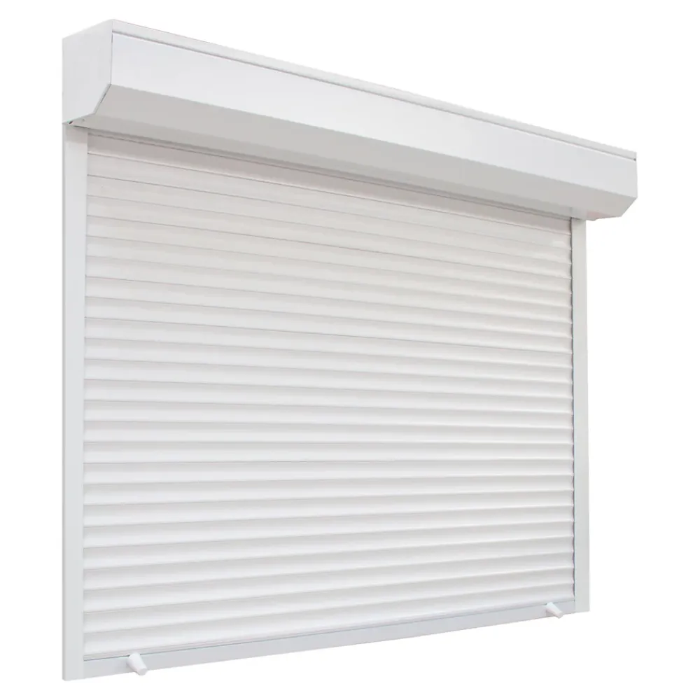Fortia Volet roulant uPVC blanc - ouverture manuelle par sangle - - l.120 x H.125 cm- Volet Roulant