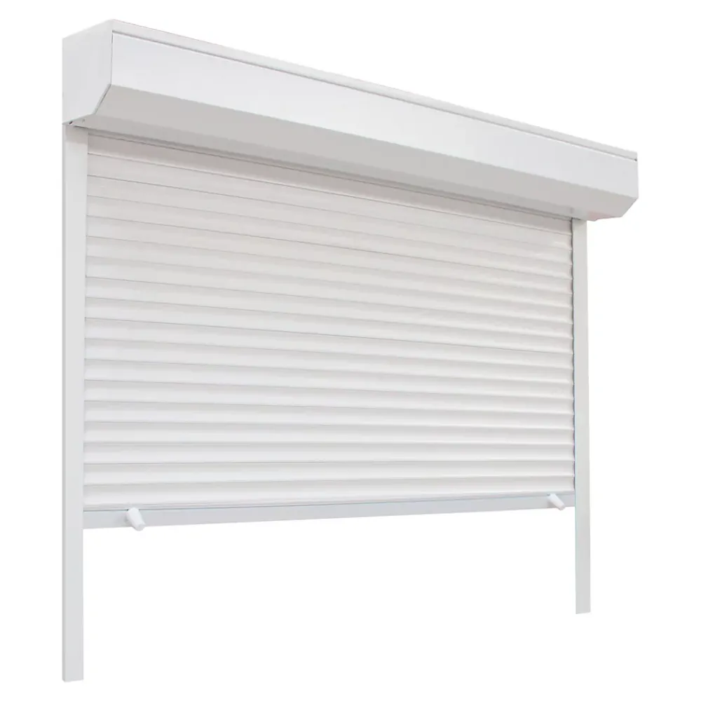 Fortia Volet roulant uPVC blanc - ouverture manuelle par sangle - - l.120 x H.125 cm- Volet Roulant