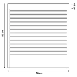 Fortia Volet roulant uPVC blanc - ouverture manuelle par sangle - - l.90 x H.135 cm- Volet Roulant