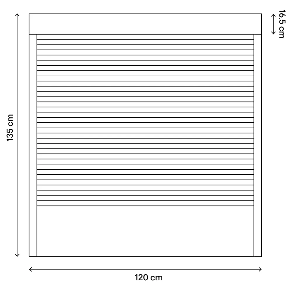 Fortia Volet roulant uPVC blanc - ouverture manuelle par sangle - - l.120 x H.135 cm- Volet Roulant