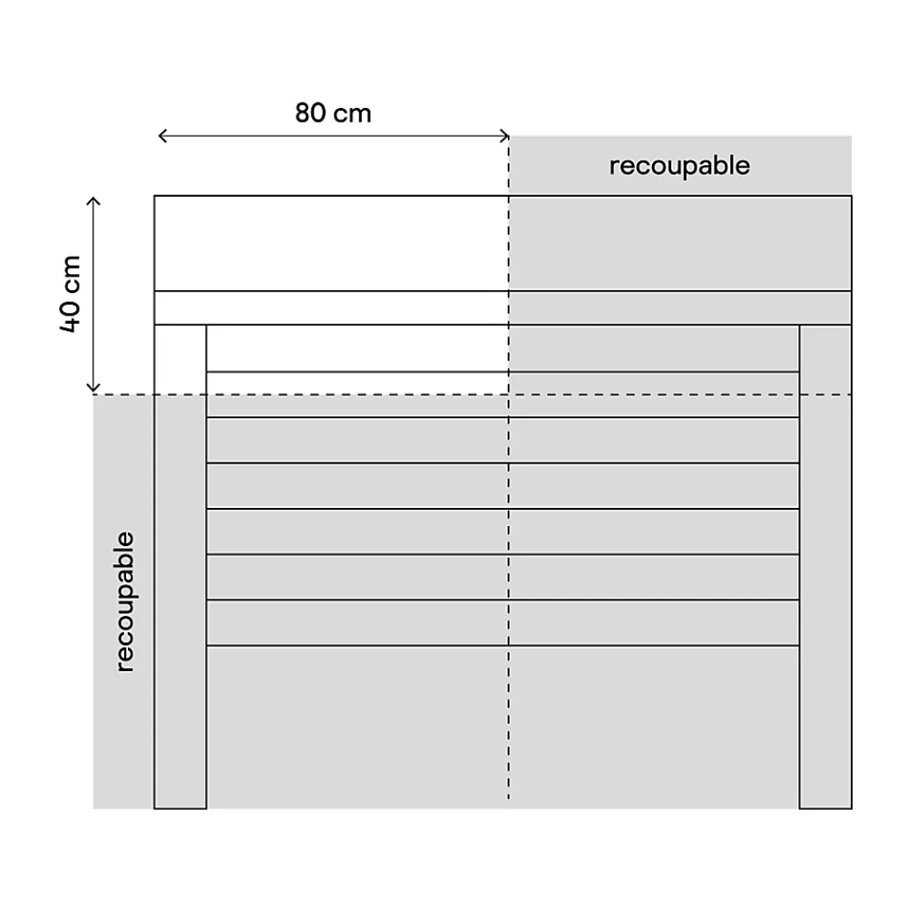 Fortia Volet roulant uPVC blanc - ouverture manuelle par sangle - - l.120 x H.135 cm- Volet Roulant
