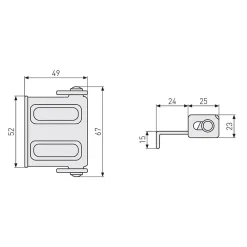 Abus Vérrou de fenêtre blanc SW1 ( clé non incluse)- Accesoire Pour Volet