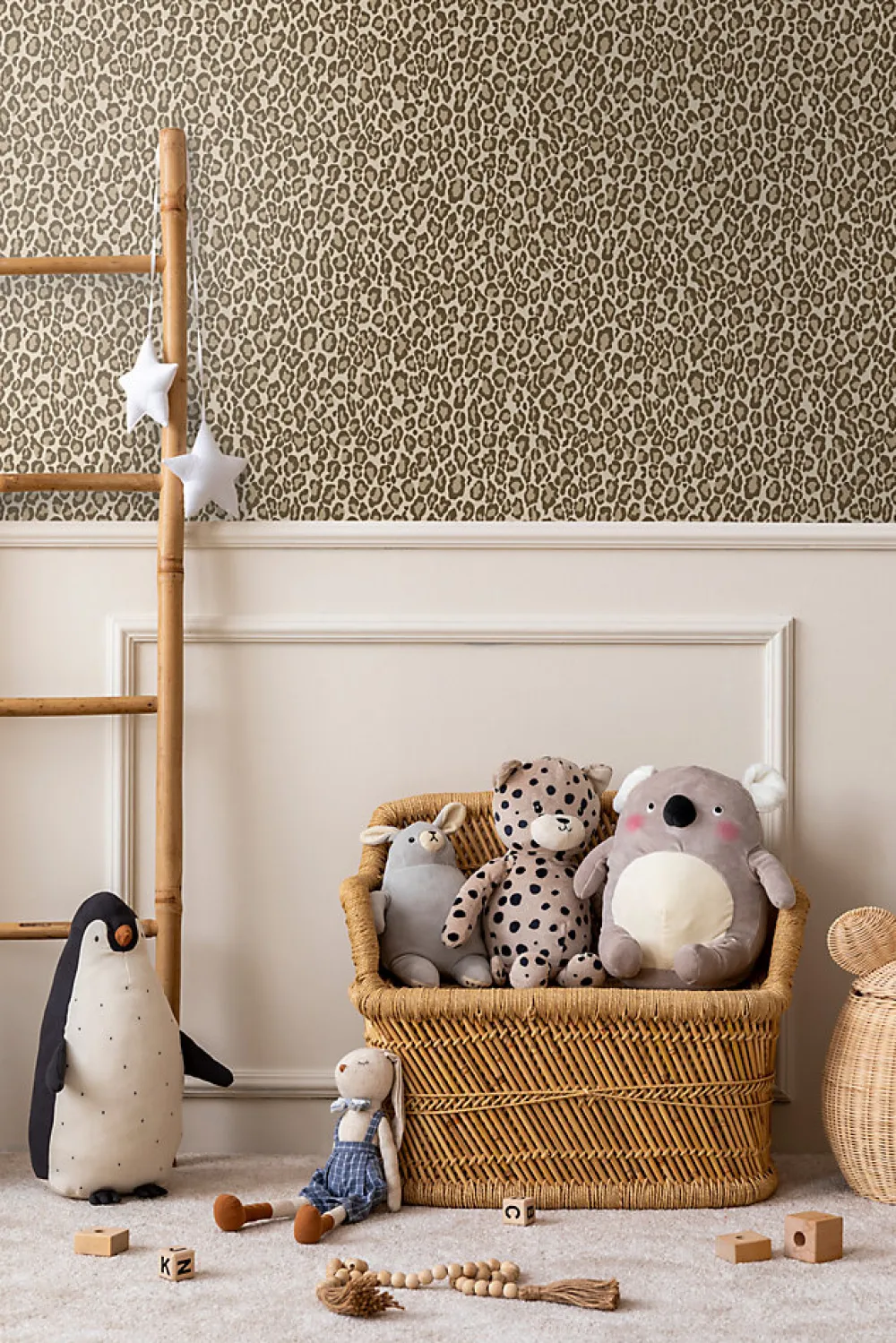 Walls4You Papier Peint<papier peint peau de léopard beige - 53 cm x 10.05 m - 935328