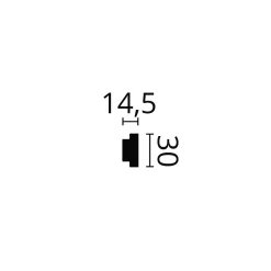 Noel & Marquet WL10 WALLSTYL Cimaise Polystyrène HD Noël & Marquet 30 x 15 x 2000 - 1 pièce- Moulure