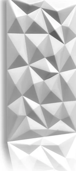 Ikhemalarka 8x - 4m2 panneaux muraux 3D en polystyrène XPS flexibles 100 x 50 cm Revêtement mural et de plafond moderne Brillant White- Panneau Mural Décoratif