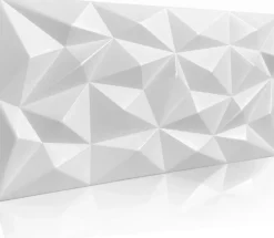 Ikhemalarka 8x - 4m2 panneaux muraux 3D en polystyrène XPS flexibles 100 x 50 cm Revêtement mural et de plafond moderne Brillant White- Panneau Mural Décoratif