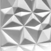 Ikhemalarka 16x - 4m2 panneaux muraux 3D en polystyrène XPS flexibles 50 x 50 cm Revêtement mural et de plafond moderne Rubin White- Panneau Mural Décoratif
