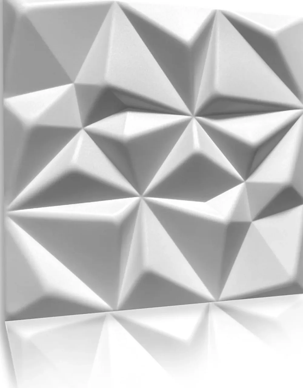 Ikhemalarka 16x - 4m2 panneaux muraux 3D en polystyrène XPS flexibles 50 x 50 cm Revêtement mural et de plafond moderne Rubin White- Panneau Mural Décoratif