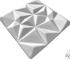 Ikhemalarka 16x - 4m2 panneaux muraux 3D en polystyrène XPS flexibles 50 x 50 cm Revêtement mural et de plafond moderne Rubin White- Panneau Mural Décoratif