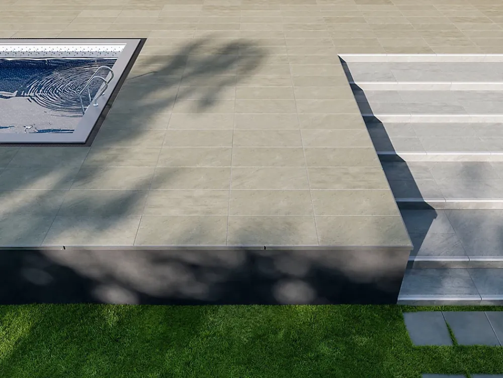 Allocarrelage Carrelage Extérieur Et Terrasse<60x120 Dalle 2cm Pietra Serena Cream Extérieur R11 -