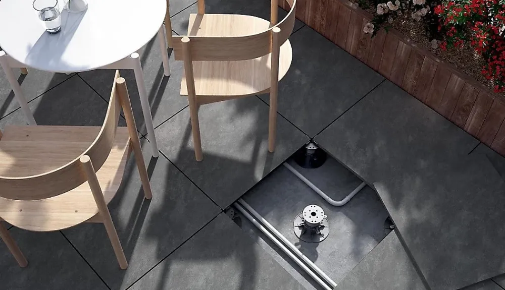 Allocarrelage Carrelage Extérieur Et Terrasse<59x59 Lot 2 Dalles ép. 20mm Atakama Gris Extérieur R11 -