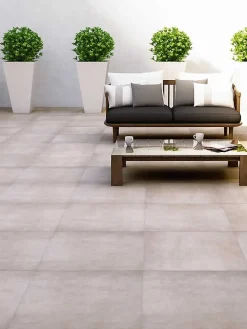 Allocarrelage Carrelage Extérieur Et Terrasse<60x60 Lot 2 Dalles ép. 20mm Gres Massif Ivoire R11 -